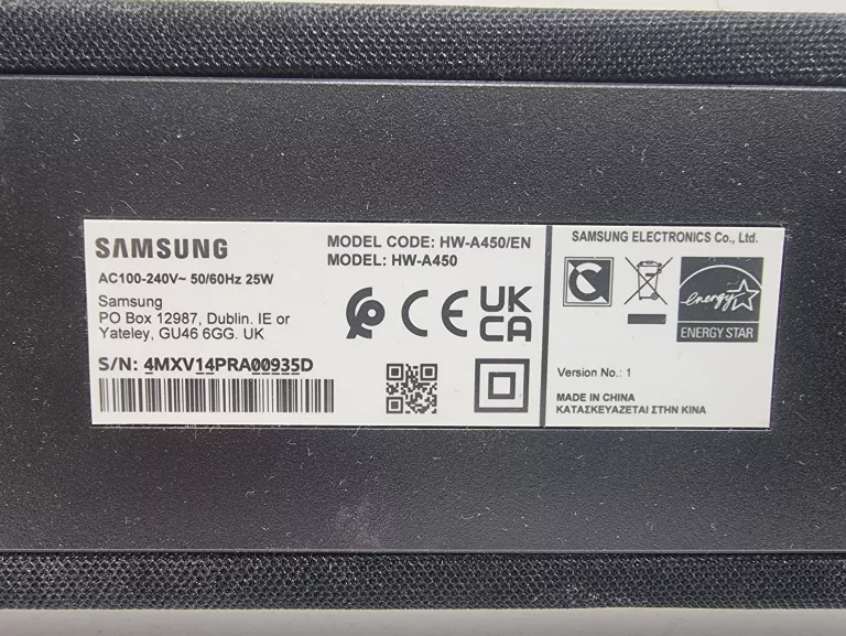 SOUNDBAR + SUBWOOFER SAMSUNG HW-A450