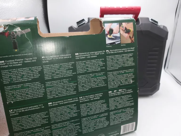 POLERKA AKUMULATOROWA PARKSIDE 12V PAAP 12 D4 KOMPLET