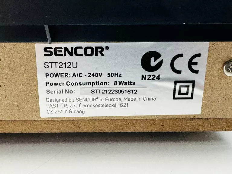 GRAMOFON SENCOR STT 212U CZARNY