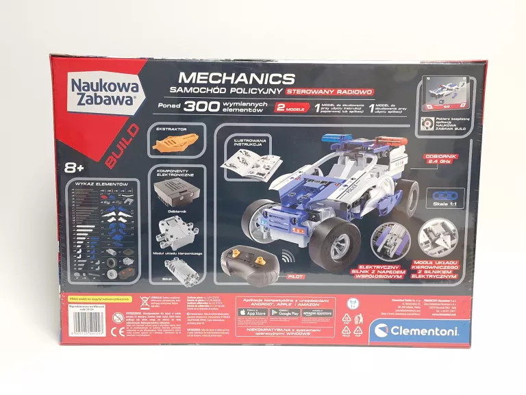 CLEMENTONI LABOLATORIUM MECHANIKI SAMOCHÓD POLICYJNY RC