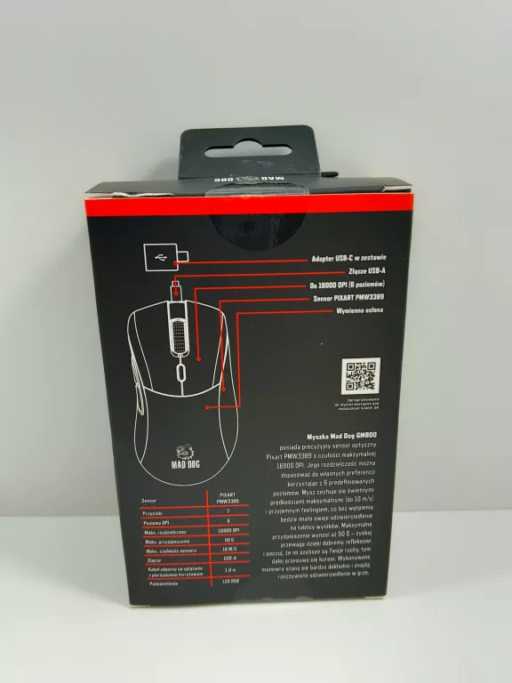 MYSZ MAD DOG GM800 CZARNY