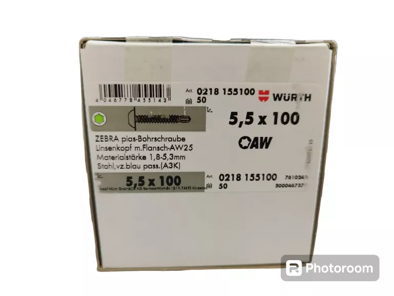 WKRĘT SAMOWIERCĄCY WURTH 5,5X100 50SZT