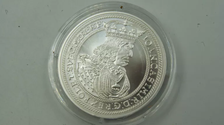 SREBRNA MONETA TALAR 1661 JAN KAZIMIERZ 1661 KOPIA 999 20G