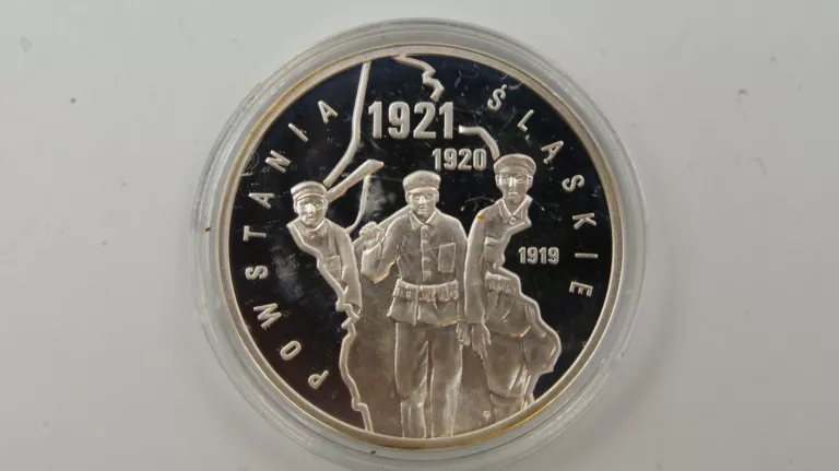 SREBRNA MONETA 10 ZŁ POWSTANIA ŚLĄSKIE 2011 925 14,14G