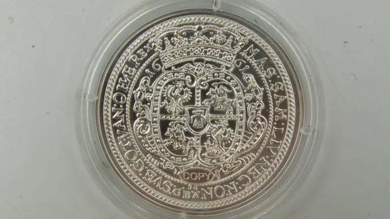 SREBRNA MONETA TALAR 1661 JAN KAZIMIERZ 1661 KOPIA 999 20G