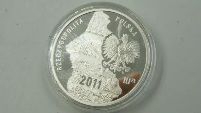 SREBRNA MONETA 10 ZŁ POWSTANIA ŚLĄSKIE 2011 925 14,14G