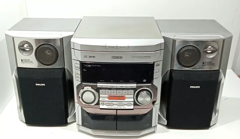 MINI WIEŻA PHILIPS FW-C380-54 Z KOLUMNAMI