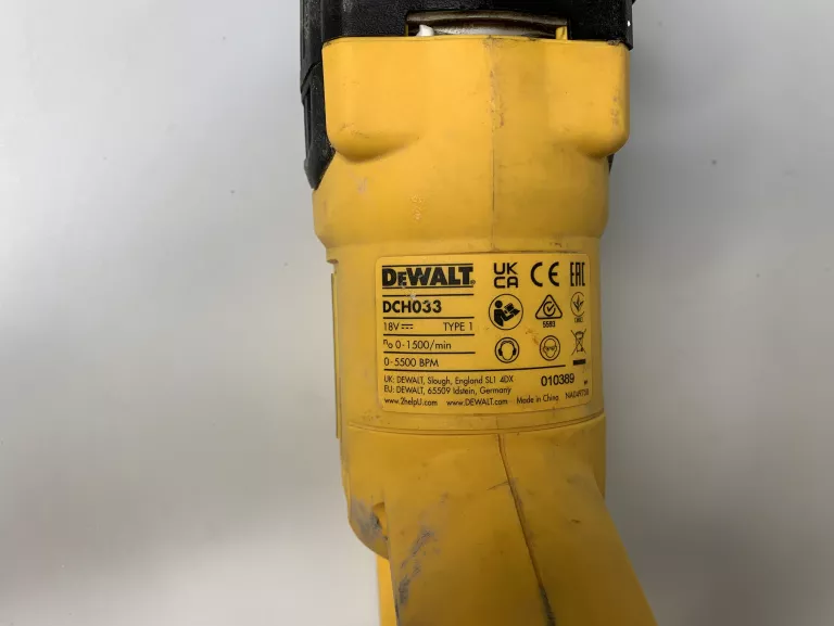 MŁOTOWIERTARKA AKUMULATOROWA DEWALT DCH033 18V