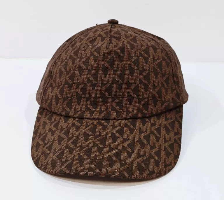 CZAPKA Z DASZKIEM MICHAEL KORS BRĄZOWA LOGO