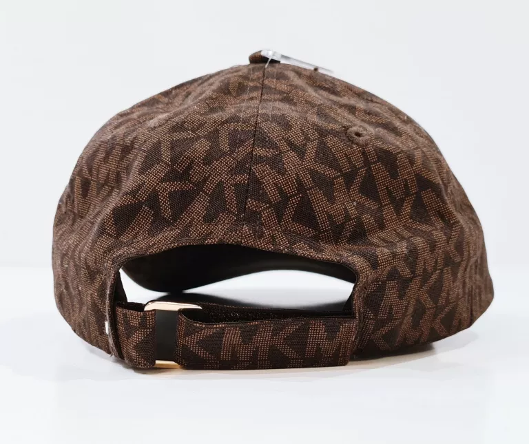 CZAPKA Z DASZKIEM MICHAEL KORS BRĄZOWA LOGO