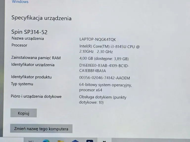 LAPTOP ACER SPIN 3