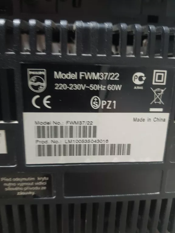 WIEŻA HI-FI PHILIPS FWM37/22 220-230V 50HZ 60W