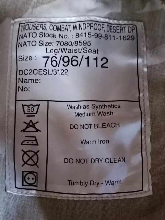 KURTKA GB SMOCK COMBAT DPM DESERT DEMOBIL 180/96 + SPODNIE