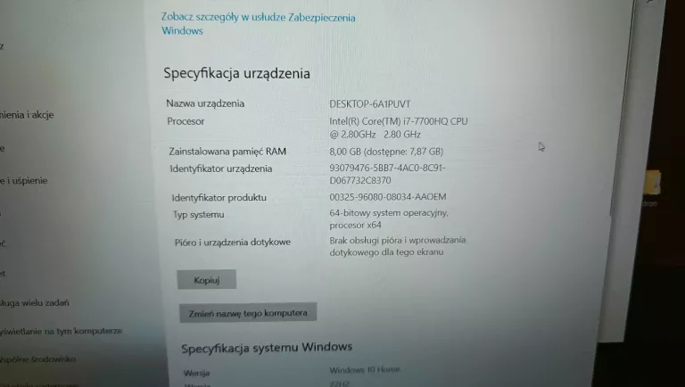 LAPTOP ACER ASPIRE VX15 N16C7 1TB PAMIECI INTEL CORE I7