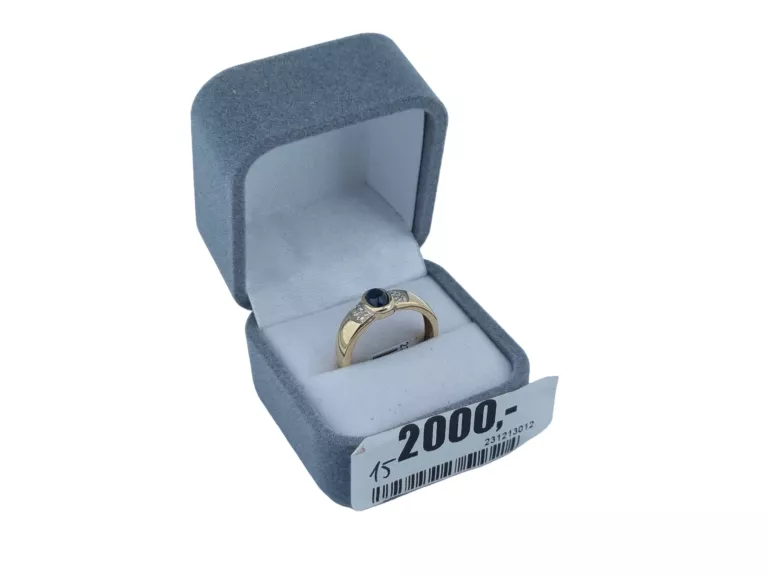 NIESPOTYKANY ZŁOTY PIERŚCIONEK PR.585 R.13 DIAMENT WYCENA