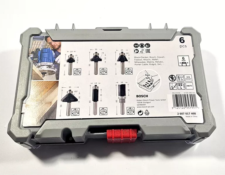 BOSCH 2607017468 ZESTAW FREZY 6 SZT DO DREWNA 6MM