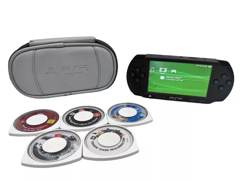 KONSOLA SONY PLAYSTATION PSP SLIM PSP-E1004 4,3" LCD +5 GIER ZESTAW
