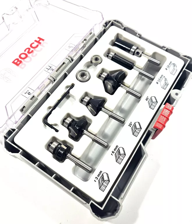BOSCH 2607017468 ZESTAW FREZY 6 SZT DO DREWNA 6MM