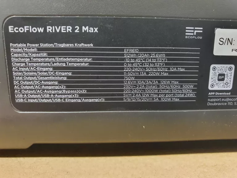 STACJA ZASILANIA ECOFLOW RIVER 2 MAX 500W 512WH