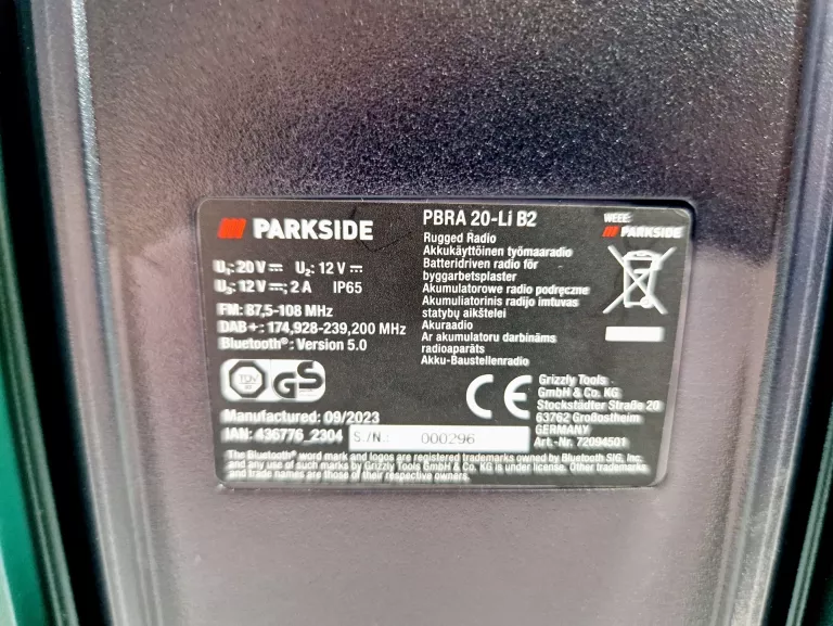 akumulatorowe-radio-budowlane-parkside-pbra-20-li-b2-dab-dab-fm-20v-stan-uzywany