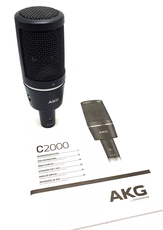 MIKROFON POJEMNOŚCIOWY AKG C 2000 / KOMPLET