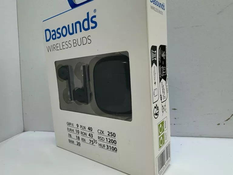 DASOUNDS WIRELESS BUDS SŁUCHAWKI BEZPRZEWODOWE CZARNE