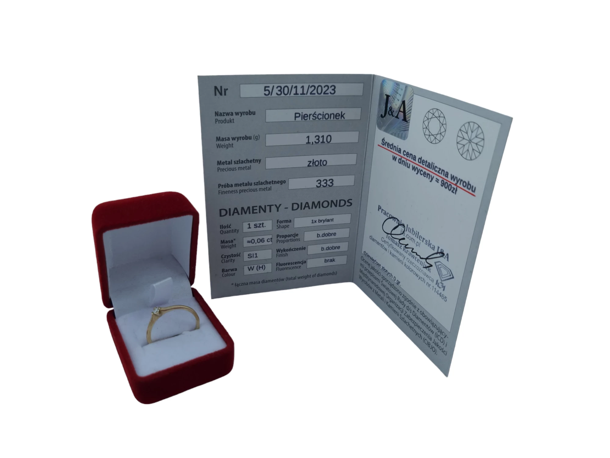 przepiekny-zloty-pierscionek-brylant-wycena-333-r14-stan-11323-2
