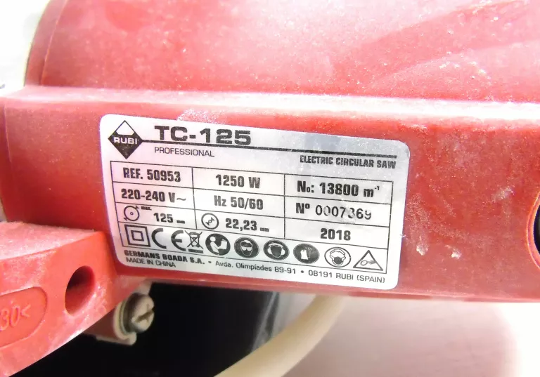 PRZECINARKA RUBI TC-125 + LISTWA + AKCESORIA