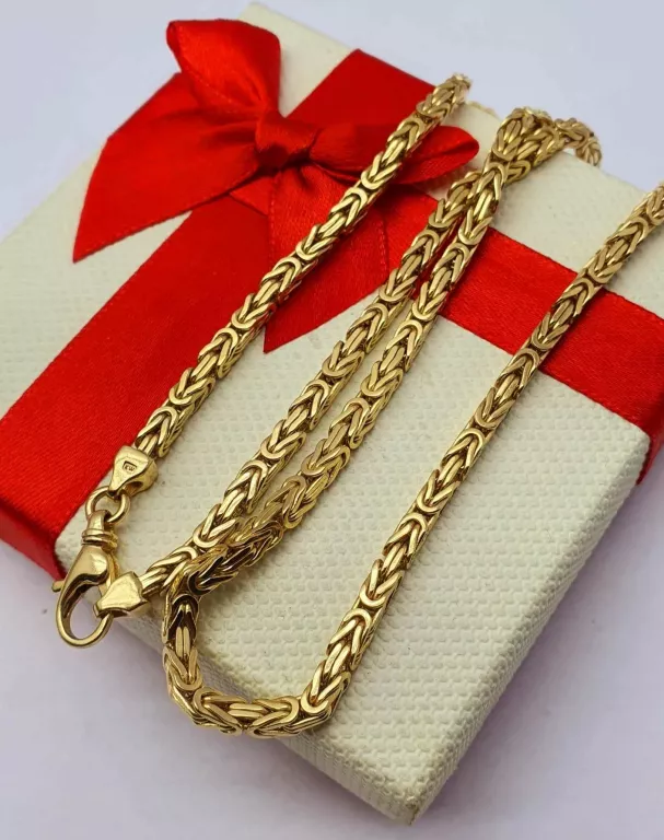 ELEGANCKI ZŁOTY ŁAŃCUSZEK SPLOT KRÓLEWSKI 585 47 G 58 CM