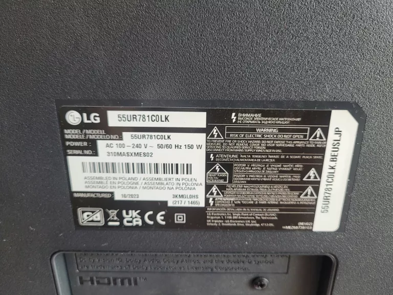 TELEWIZOR 55" LG 55UR781 + PILOT KOMPLET
