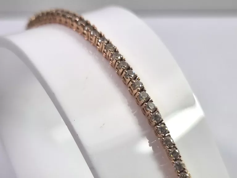 ZŁOTA BRANSOLETKA Z CYRKONIAMI 585 14K 17CM 9,29G