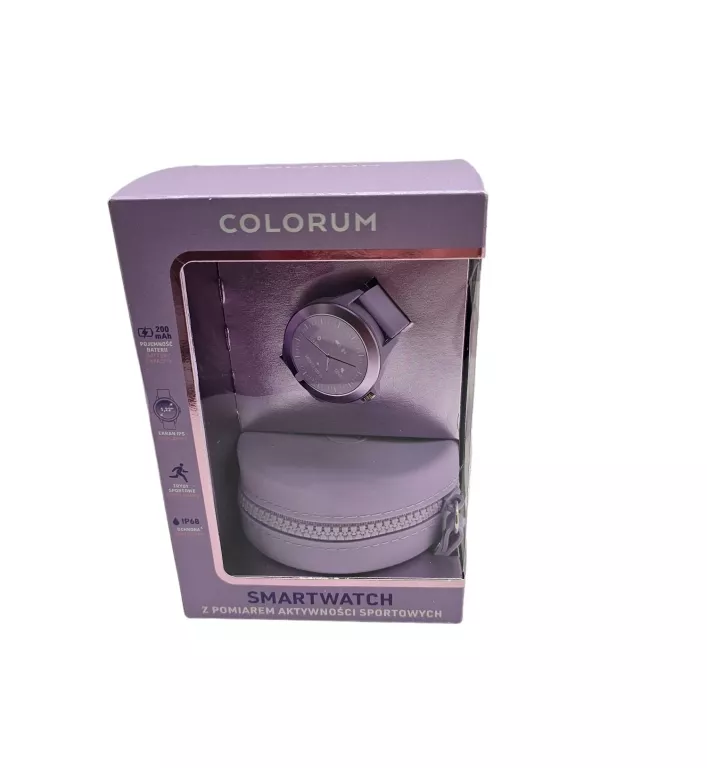 SMARTWATCH FOREVER COLORUM CW-300 FIOLETOWY IPS