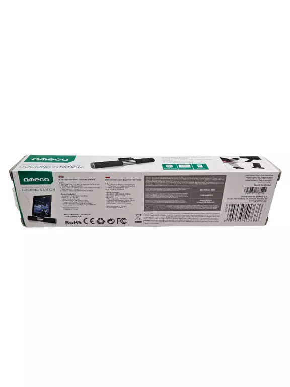GŁOŚNIK BLUETOOTH PRZENOŚNY STACJA DOKUJĄCA OMEGA OG04B LED 6W
