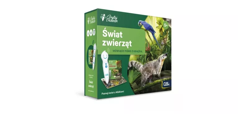 CZYTAJ Z ALBIKIEM. ŚWIAT ZWIERZĄT. MÓWIĄCE PIÓRO Z KSIĄŻKĄ 8590228044709