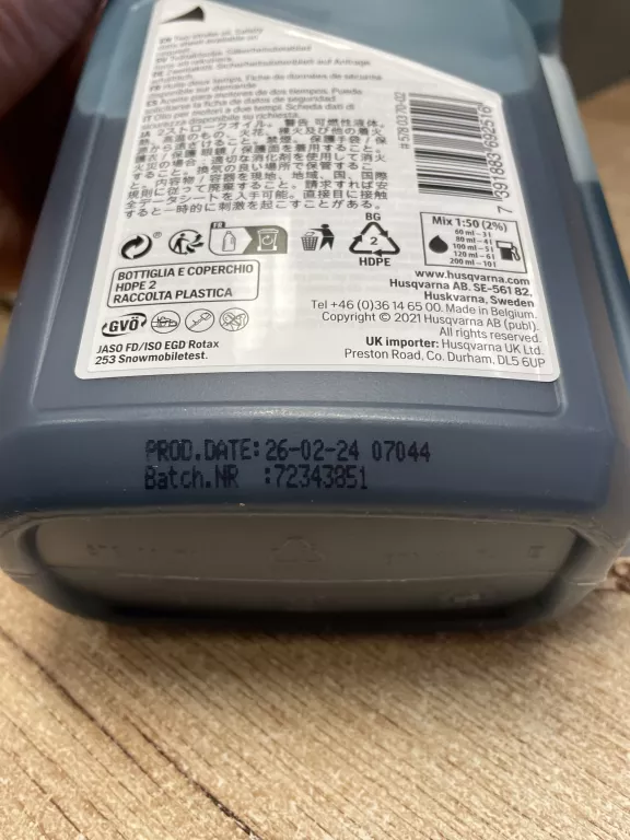 OLEJ 2T HUSQVARNA LS+ ZIELONY DO DWUSUWÓW 1L LS2