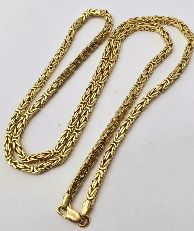 BOSKI ZŁOTY ŁAŃCUSZEK SPLOT KRÓLEWSKI 585 41,10G 58 CM