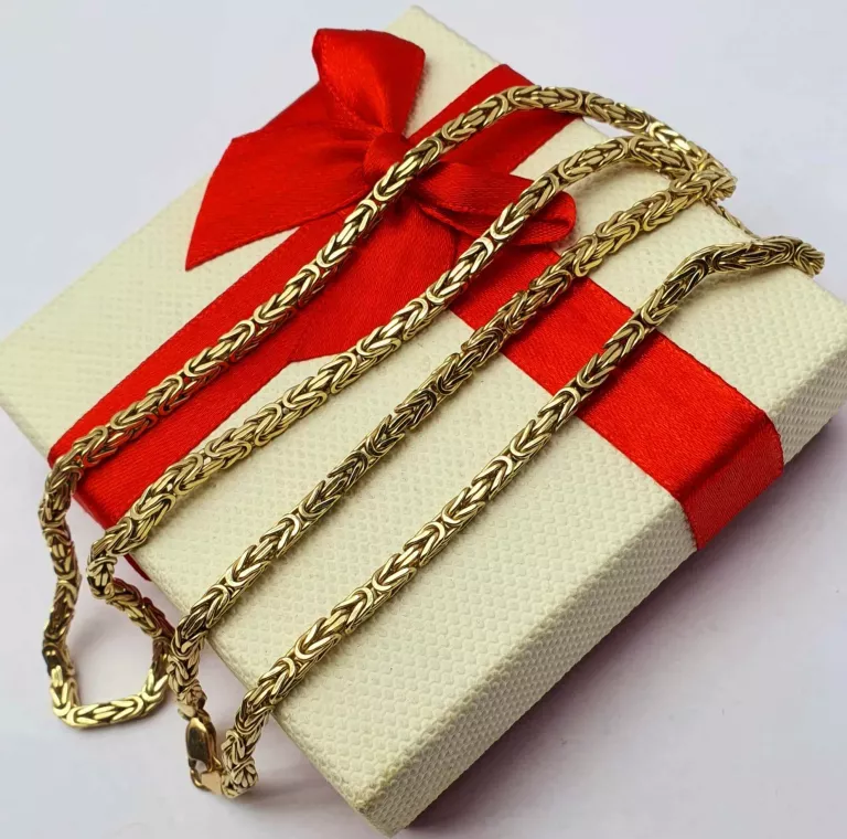 BOSKI ZŁOTY ŁAŃCUSZEK SPLOT KRÓLEWSKI 585 41,10G 58 CM