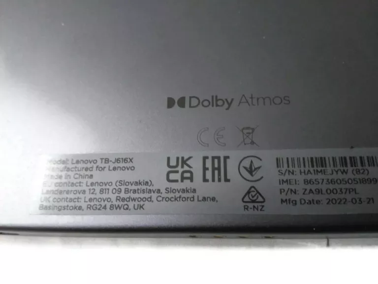 TABLET Z KLAWIATURĄ LENOVO TAB P11 PLUS 128/6 GB