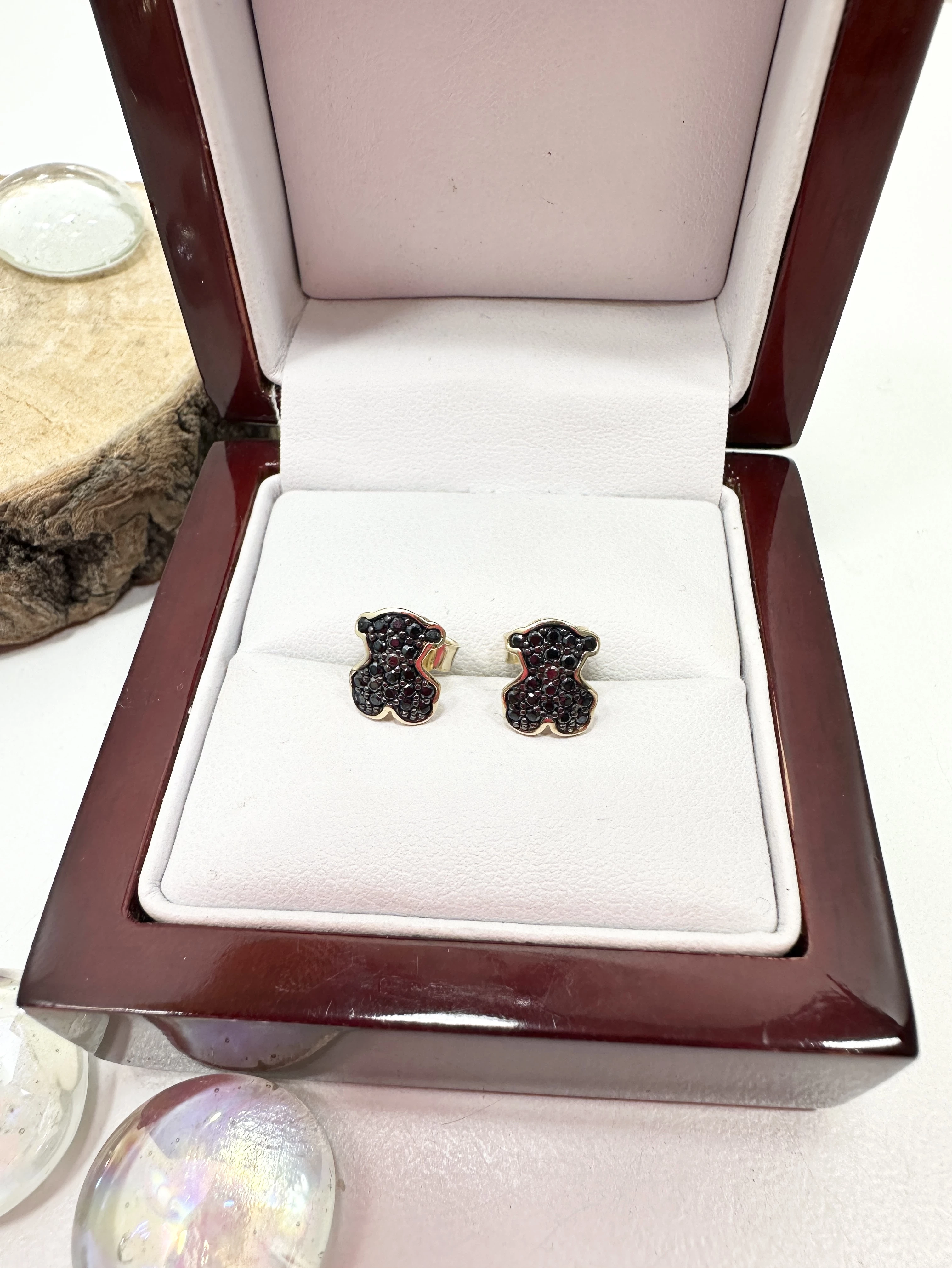 zlote-kolczyki-misie-czarne-585-174g-stan-powystawowy