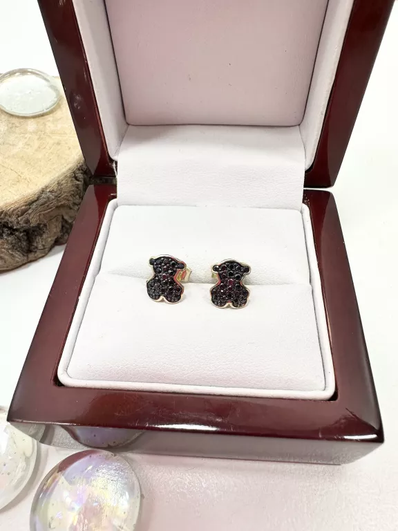 zlote-kolczyki-misie-czarne-585-174g-stan-powystawowy