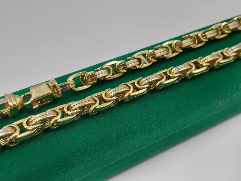 ZŁOTY ŁAŃCUSZEK SPLOT KRÓLEWSKI P;585 W:30,16G DŁ.60CM