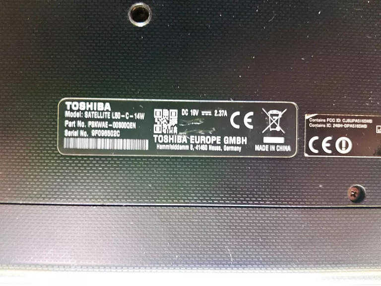 LAPTOP TOSHIBA SATELLITE L50 ŁAD INTEL CORE I3-4005 /8GB/HDD 1TB/WIN 8.1