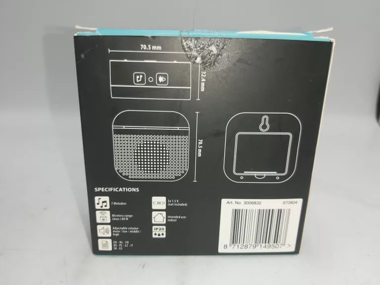 DZWONEK DO DRZWI GONG LSC SMART CONNECT CHIME CZARNY