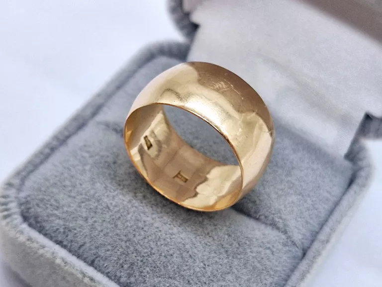 ZŁOTO 583 SZEROKA MASYWNA OBRĄCZKA R17 6,98G