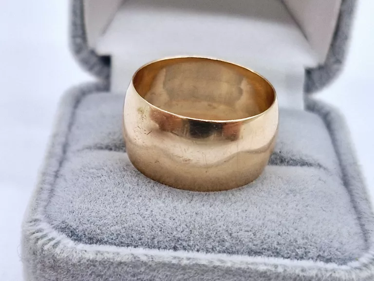 ZŁOTO 583 SZEROKA MASYWNA OBRĄCZKA R17 6,98G