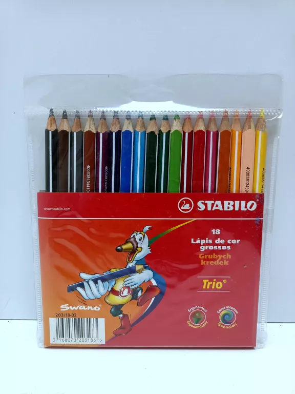 KREDKI OŁÓWKOWE - STABILO 18 SZT