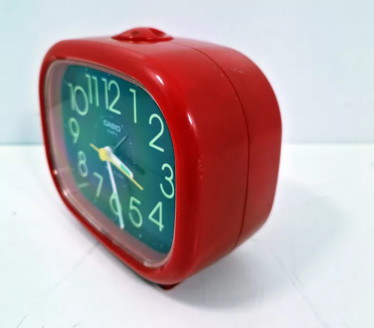 BUDZIK ZEGAREK CASIO TQ-350 CZERWONY