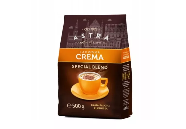 KAWA ZIARNISTA MIESZANA ASTRA ŁAGODNA CREMA 500 G
