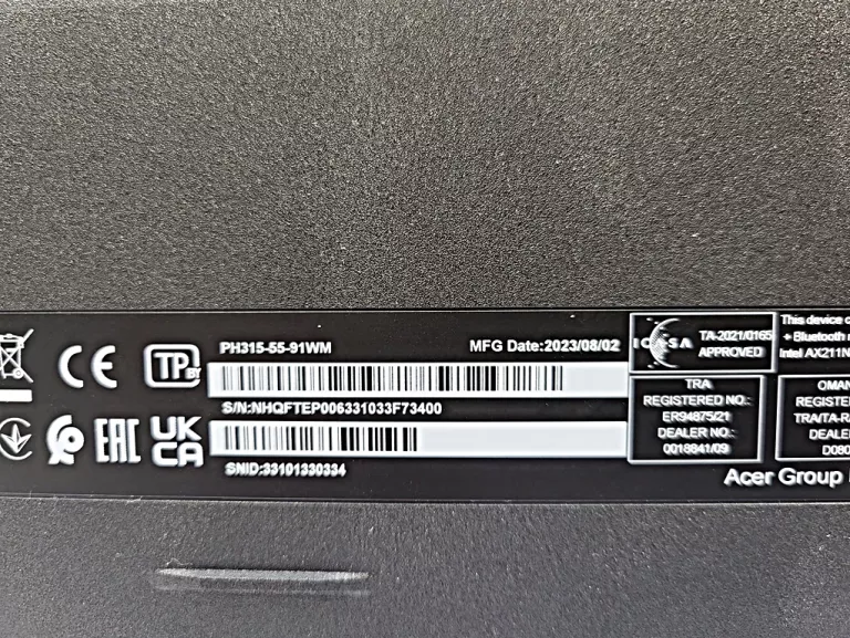 LAPTOP ACER PREDATOR HELIOS 300 N22C3 Z DOKUMENTACJA