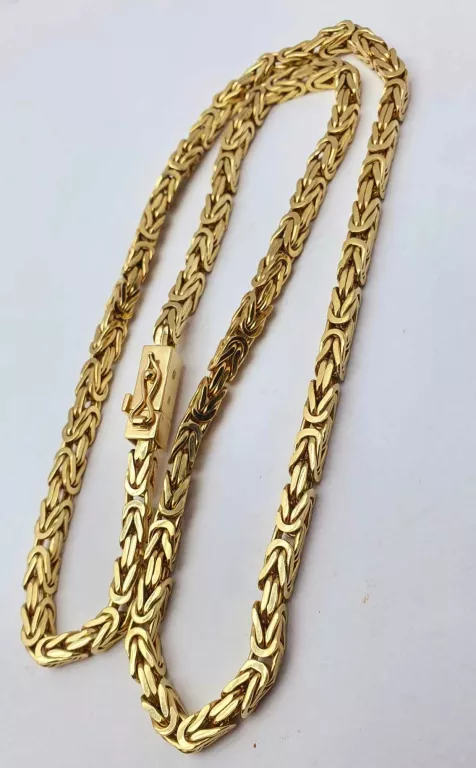KOZACKI ZŁOTY ŁAŃCUCH SPLOT KRÓLEWSKI 100,02G 585 61 CM